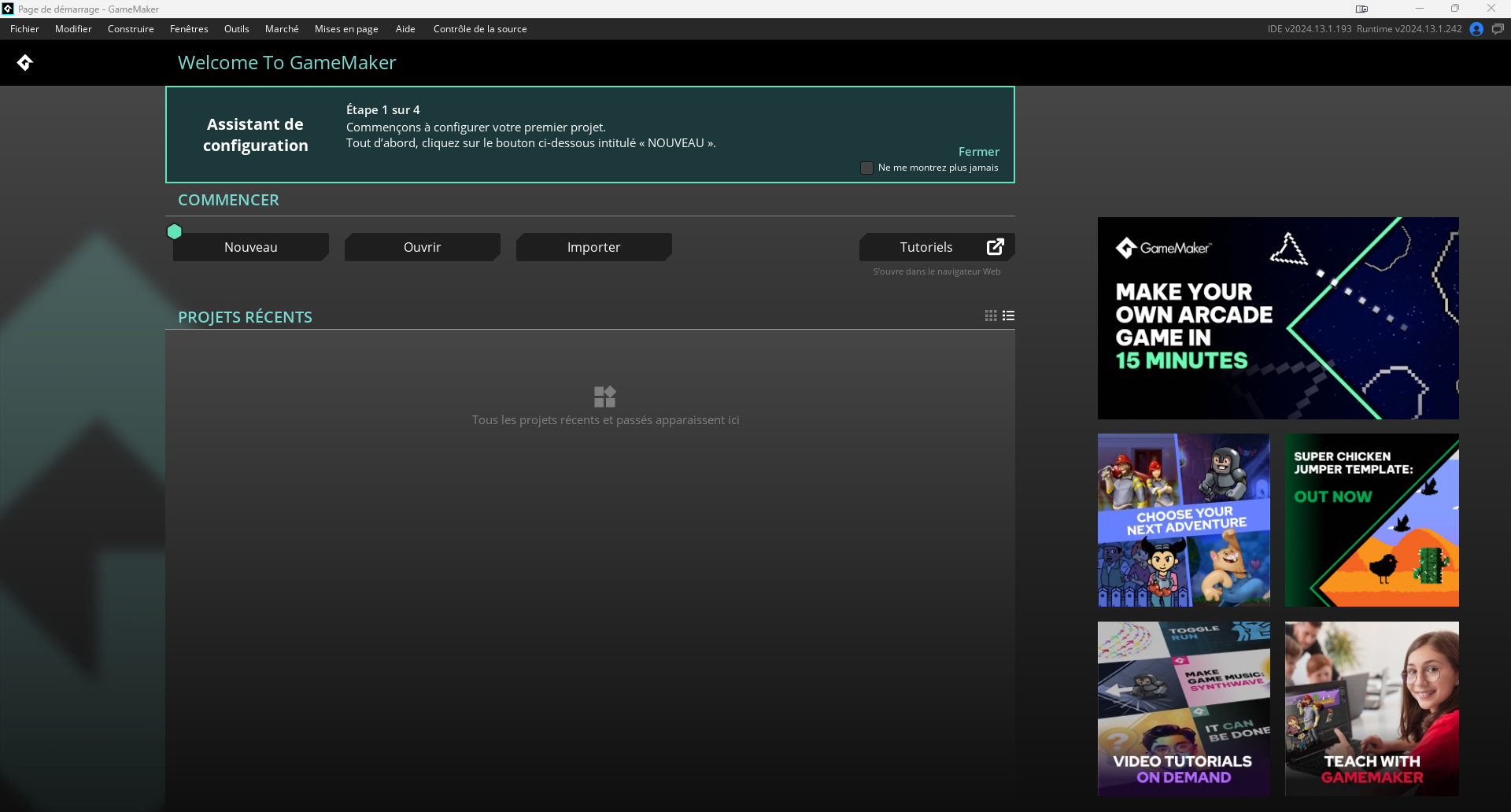 Starting GameMaker
